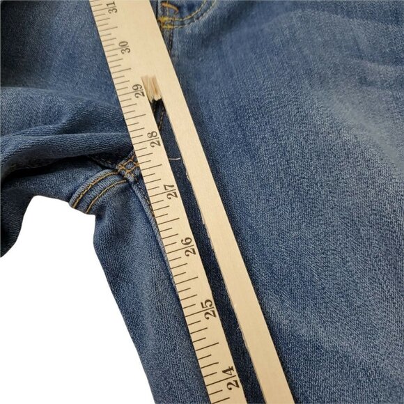 GRLFRND Jeans‎ 28 Blue Skinny Candice Mid Rise Distressed Raw Hem Stretch - Picture 11 of 11